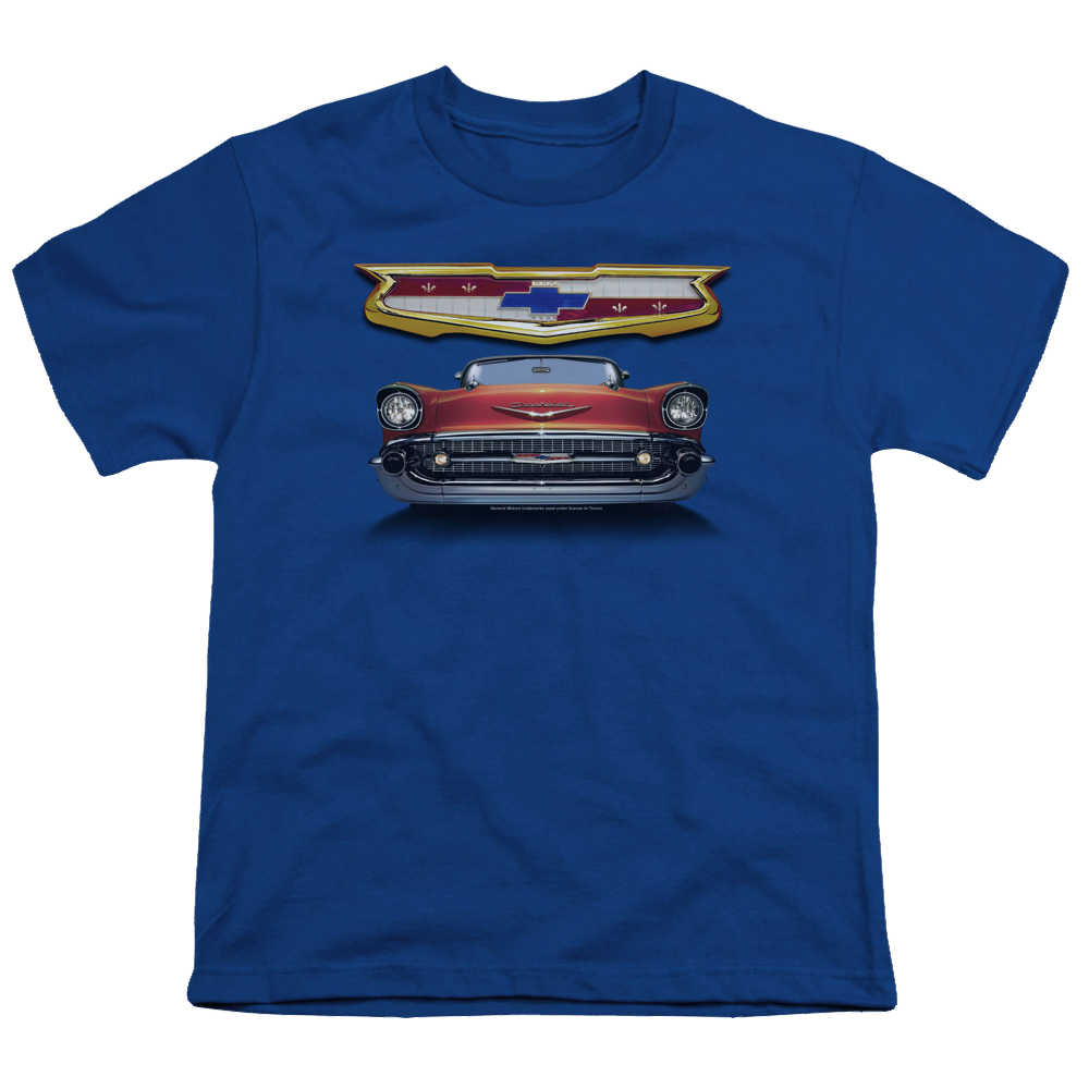 Chevrolet 1957 Bel Air Grille - Youth T-Shirt (Ages 8-12) Youth T-Shirt (Ages 8-12) Chevrolet