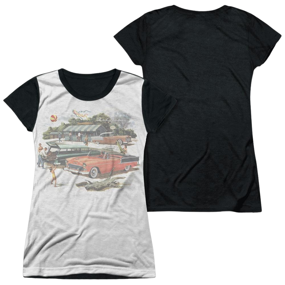 Chevrolet Washed Out - Juniors Black Back T-Shirt Juniors Black Back T-Shirt Chevrolet