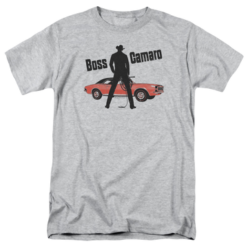 Athletic heather men's regular fit t-shirt with Chevrolet Boss graphic
