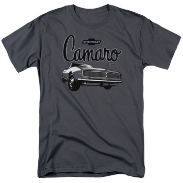 Charcoal men's regular fit t-shirt with Chevrolet Script Car graphic