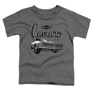 Charcoal kid's t-shirt for ages 4 to 7 with Chevrolet Script Car graphic