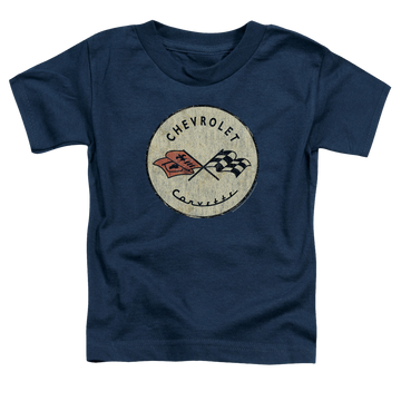 Navy toddler t-shirt with Chevrolet Old Vette graphic