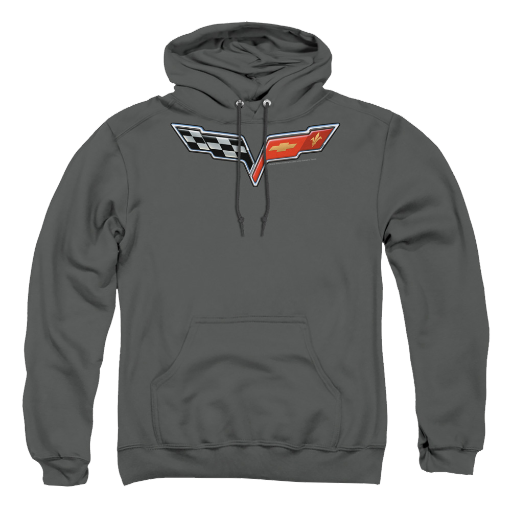 Chevrolet The Vette Medallion - Pullover Hoodie Pullover Hoodie Chevrolet