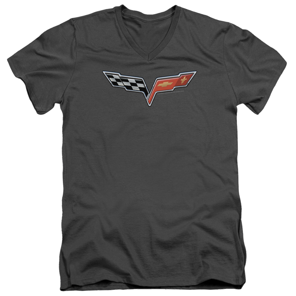 Chevrolet The Vette Medallion - Men's V-Neck T-Shirt Men's V-Neck T-Shirt Chevrolet
