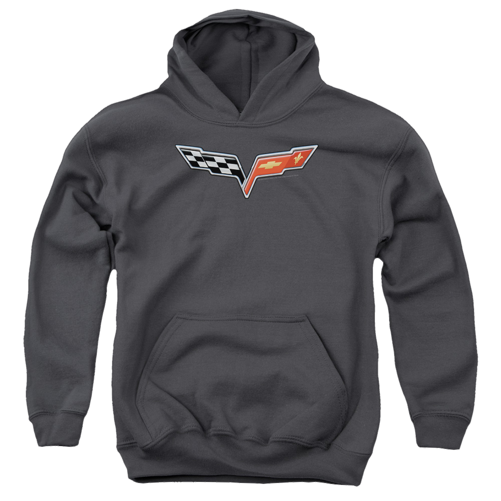 Chevrolet The Vette Medallion - Youth Hoodie (Ages 8-12) Youth Hoodie (Ages 8-12) Chevrolet