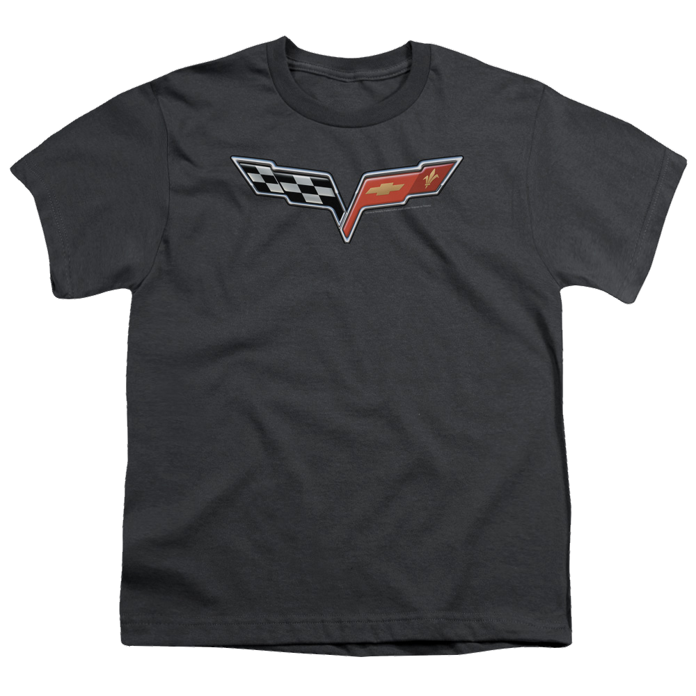 Chevrolet The Vette Medallion - Youth T-Shirt (Ages 8-12) Youth T-Shirt (Ages 8-12) Chevrolet