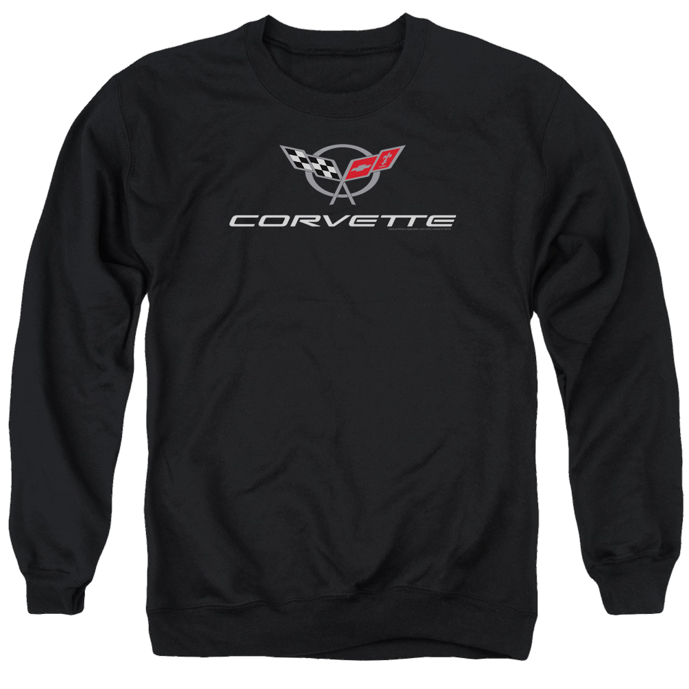 Chevrolet Corvette Modern Emblem - Men's Crewneck Sweatshirt Men's Crewneck Sweatshirt Chevrolet