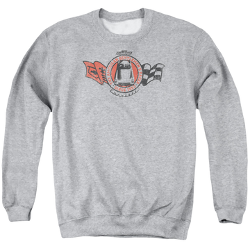 Athletic heather men's crewneck sweatshirt with Chevrolet Gentlemens Racer graphic