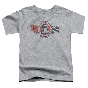 Athletic heather kid's t-shirt for ages 4 to 7 with Chevrolet Gentlemens Racer graphic