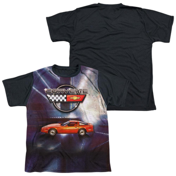 Chevrolet Lines Of Light - Youth Black Back T-Shirt (Ages 8-12) Youth Black Back T-Shirt (Ages 8-12) Chevrolet