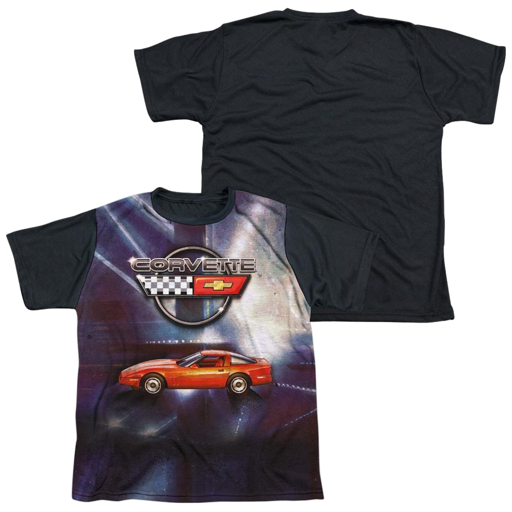 Chevrolet Lines Of Light - Youth Black Back T-Shirt (Ages 8-12) Youth Black Back T-Shirt (Ages 8-12) Chevrolet