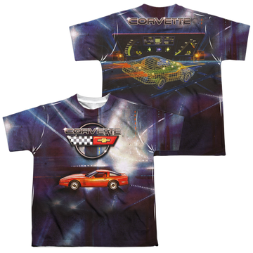 Chevrolet Lines Of Light - Youth All-Over Print T-Shirt (Ages 8-12) Youth All-Over Print T-Shirt (Ages 8-12) Chevrolet