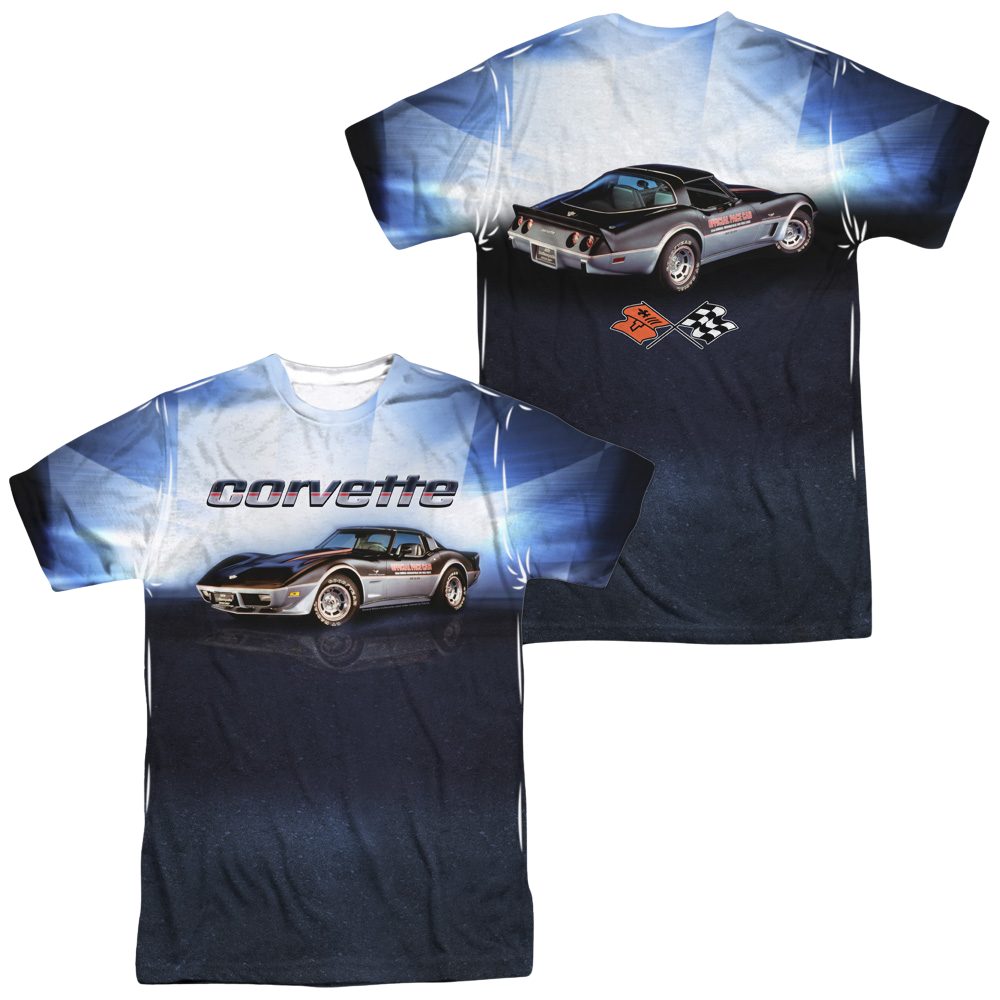 Chevrolet Blue Vette Check Flag Men's All Over Print T-Shirt Men's All-Over Print T-Shirt Chevrolet