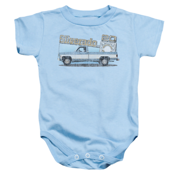 Chevrolet Old Silverado Sketch - Baby Bodysuit Baby Bodysuit Chevrolet