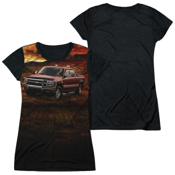 Chevrolet Silverado In The Mud - Juniors Black Back T-Shirt Juniors Black Back T-Shirt Chevrolet