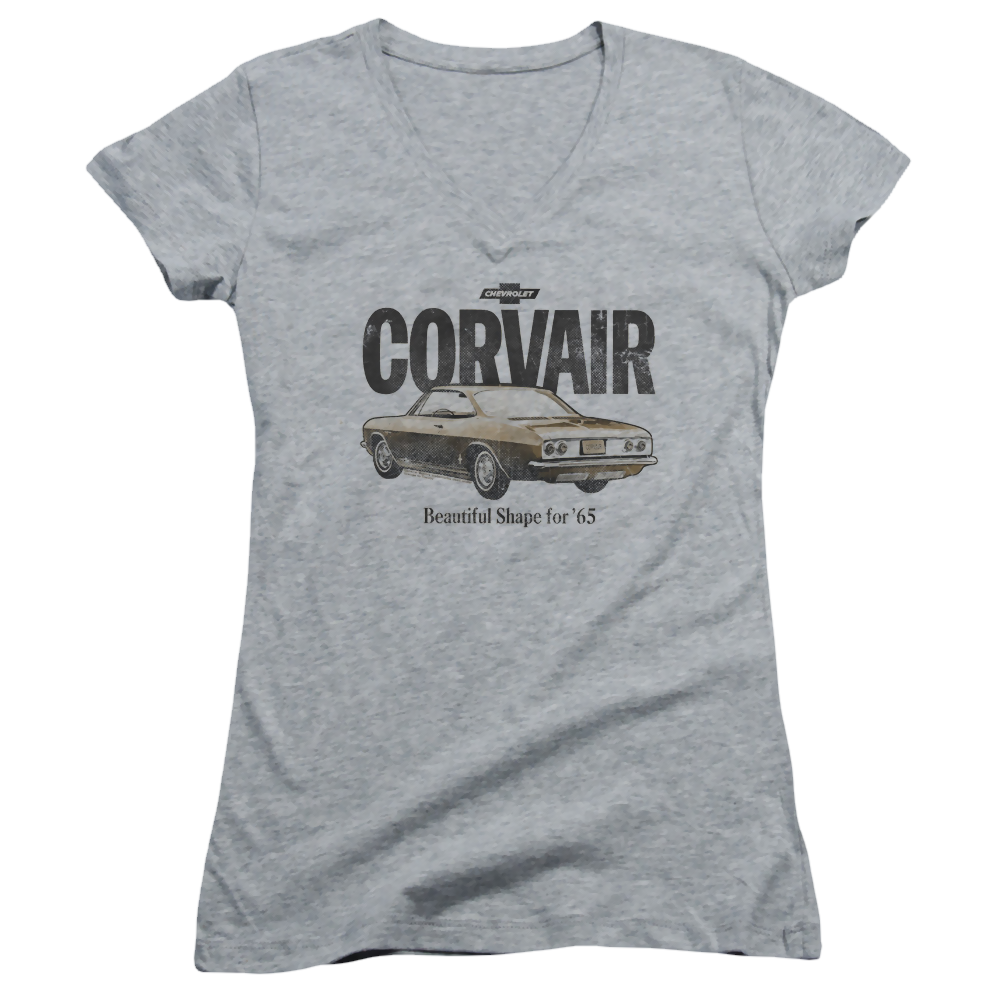 Chevrolet Retro Corvair - Juniors V-Neck T-Shirt Juniors V-Neck T-Shirt Chevrolet