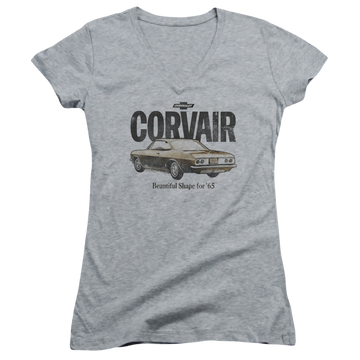 Chevrolet Retro Corvair - Juniors V-Neck T-Shirt Juniors V-Neck T-Shirt Chevrolet