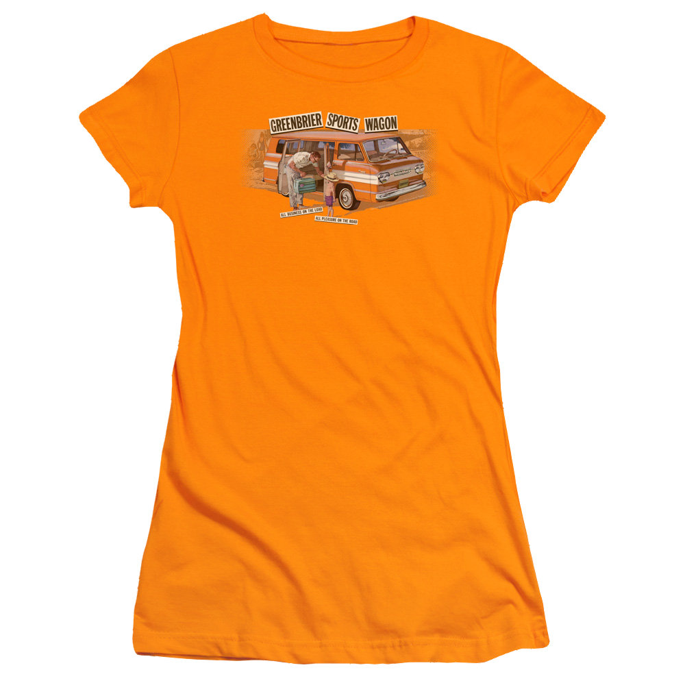 Chevrolet Greenbrier Corvair Sport Wagon - Juniors T-Shirt Juniors T-Shirt Chevrolet