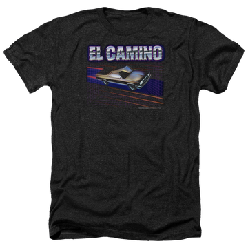 Charcoal men's heather t-shirt with Chevrolet El Camino 85 graphic