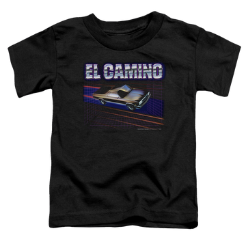 Black toddler t-shirt with Chevrolet El Camino 85 graphic