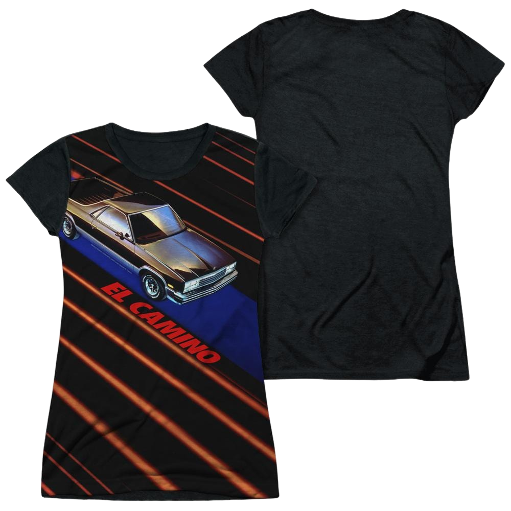 Chevrolet Laser Camino - Juniors Black Back T-Shirt Juniors Black Back T-Shirt Chevrolet