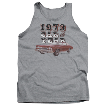 Athletic heather men's tank with Chevrolet Car Of The Year graphic