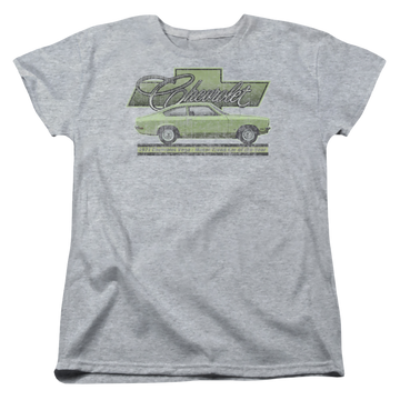 Athletic heather women's t-shirt with Chevrolet Vega Car Of The Year 71 graphic
