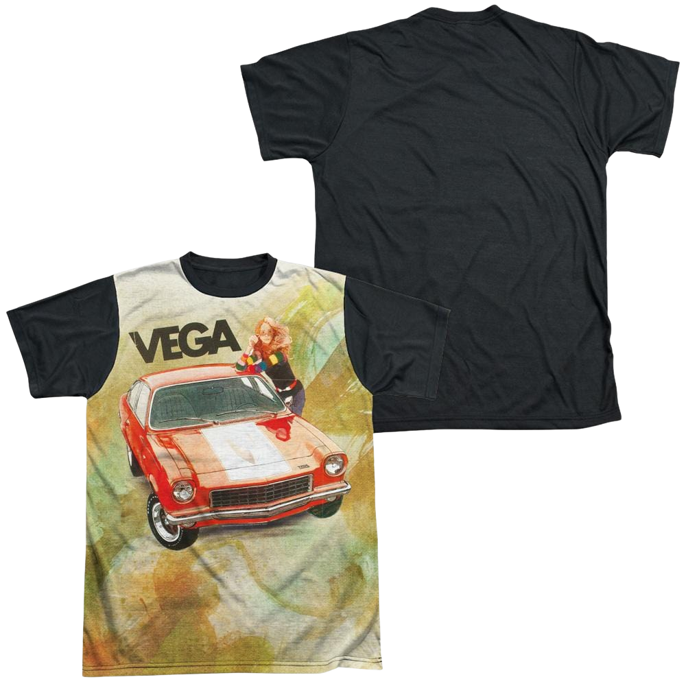 Chevrolet Vega Watercolor - Men's Black Back T-Shirt Men's Black Back T-Shirt Chevrolet