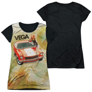 Chevrolet Vega Watercolor - Juniors Black Back T-Shirt Juniors Black Back T-Shirt Chevrolet
