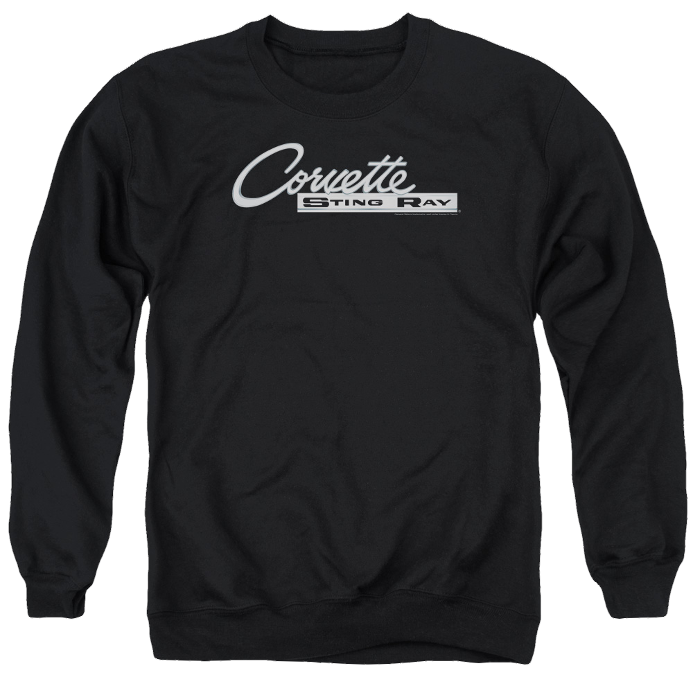 Chevrolet Chrome Stingray Logo - Men's Crewneck Sweatshirt Men's Crewneck Sweatshirt Chevrolet