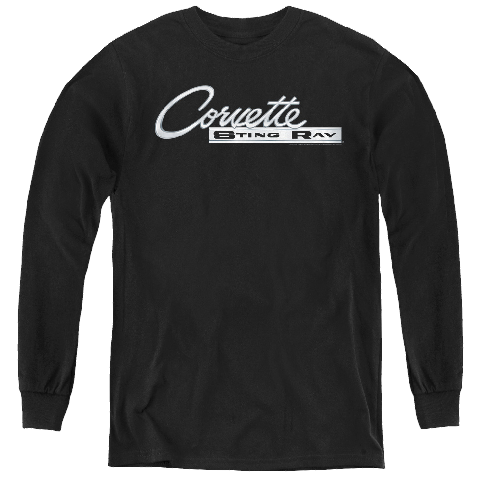 Chevrolet Chrome Stingray Logo - Youth Long Sleeve T-Shirt Youth Long Sleeve T-Shirt Chevrolet