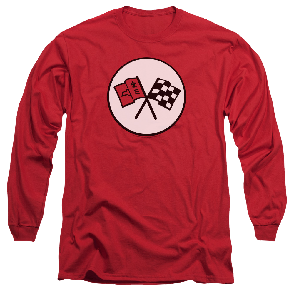Chevrolet 2nd Gen Vette Logo - Men's Long Sleeve T-Shirt Men's Long Sleeve T-Shirt Chevrolet