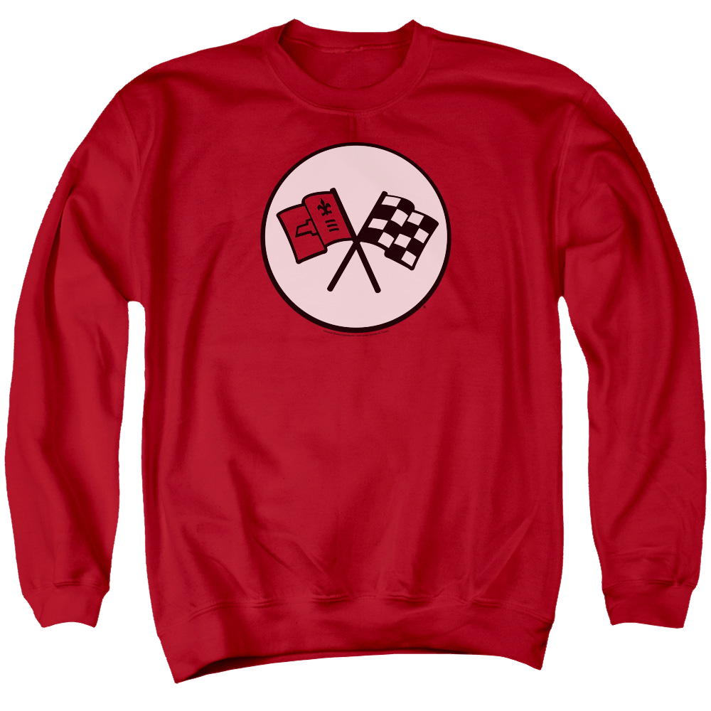 Chevrolet 2nd Gen Vette Logo - Men's Crewneck Sweatshirt Men's Crewneck Sweatshirt Chevrolet