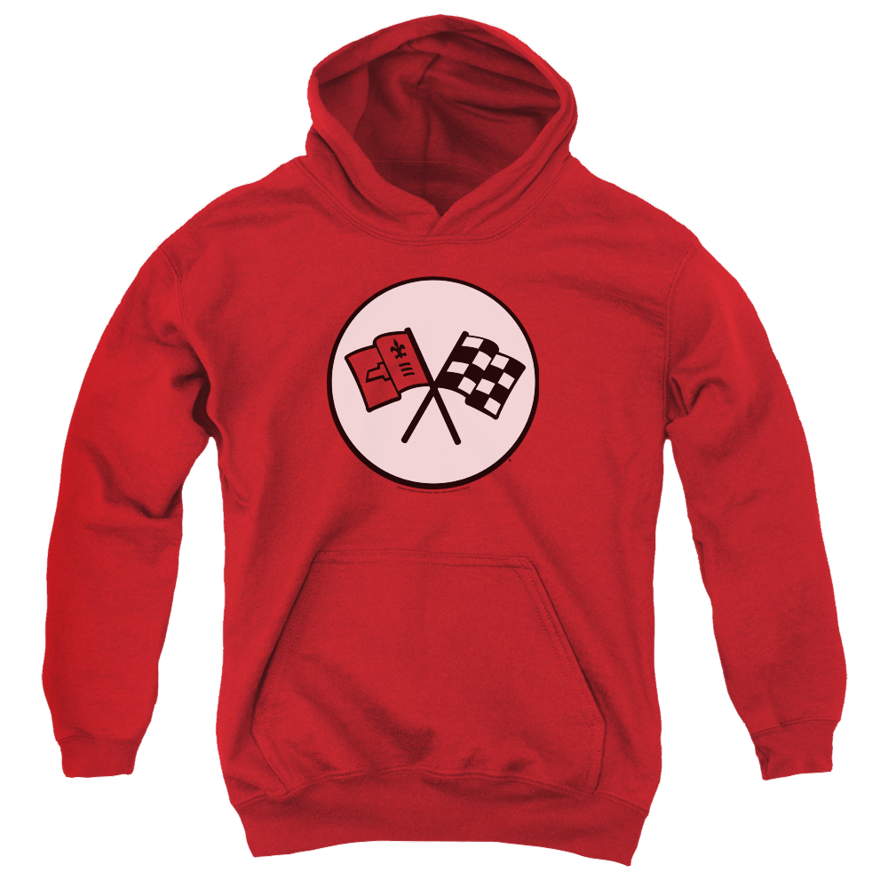 Chevrolet 2nd Gen Vette Logo - Youth Hoodie (Ages 8-12) Youth Hoodie (Ages 8-12) Chevrolet