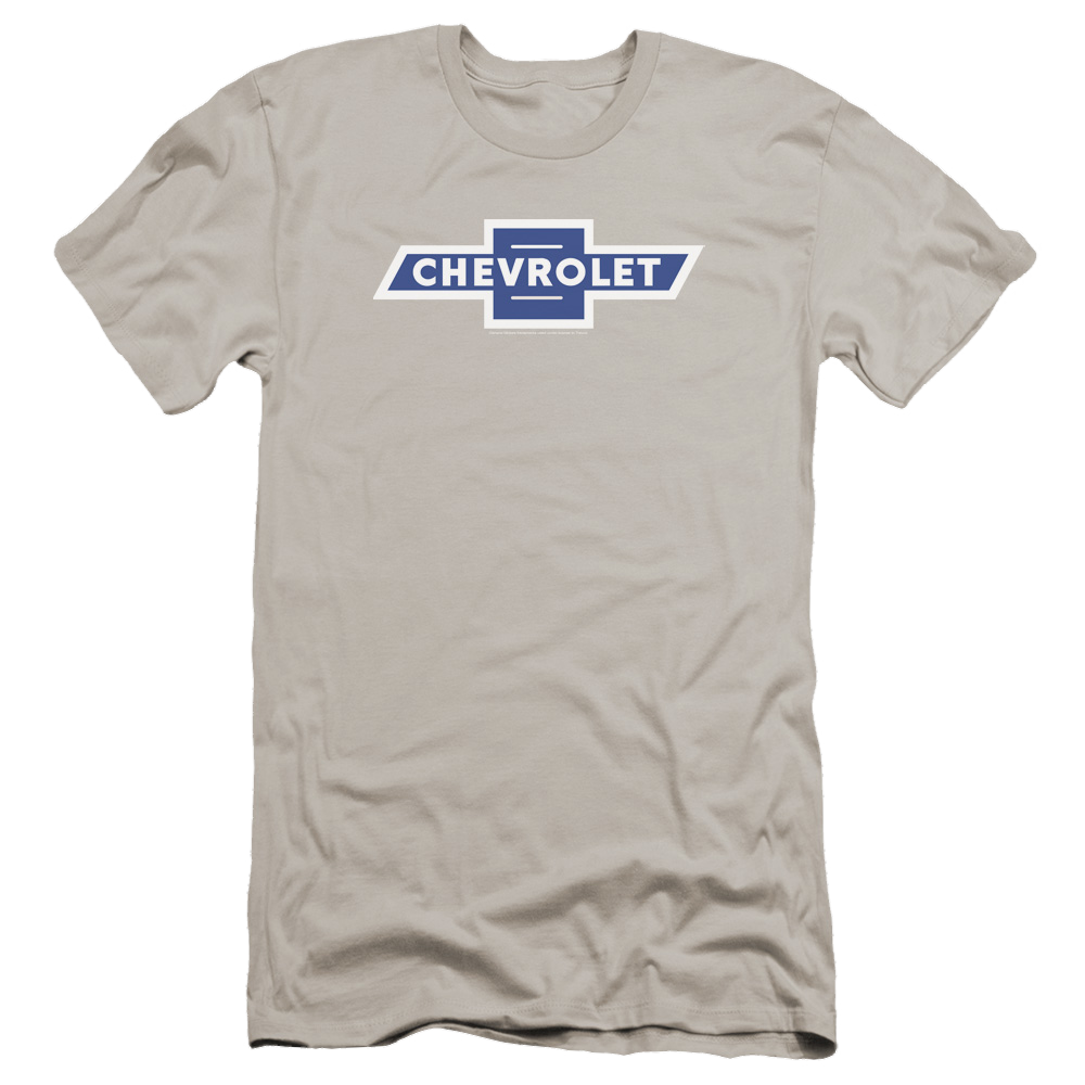 Chevrolet Vintage White Border Bowtie - Men's Premium Slim Fit T-Shirt Men's Premium Slim Fit T-Shirt Chevrolet