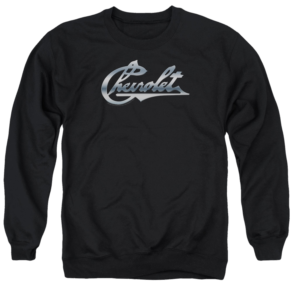 Chevrolet Chrome Vintage Chevy Bowtie - Men's Crewneck Sweatshirt Men's Crewneck Sweatshirt Chevrolet