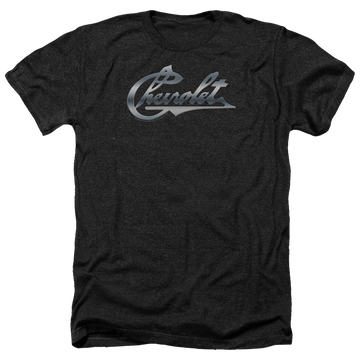 Charcoal men's heather t-shirt with Chevrolet Chrome Vintage Chevy Bowtie graphic