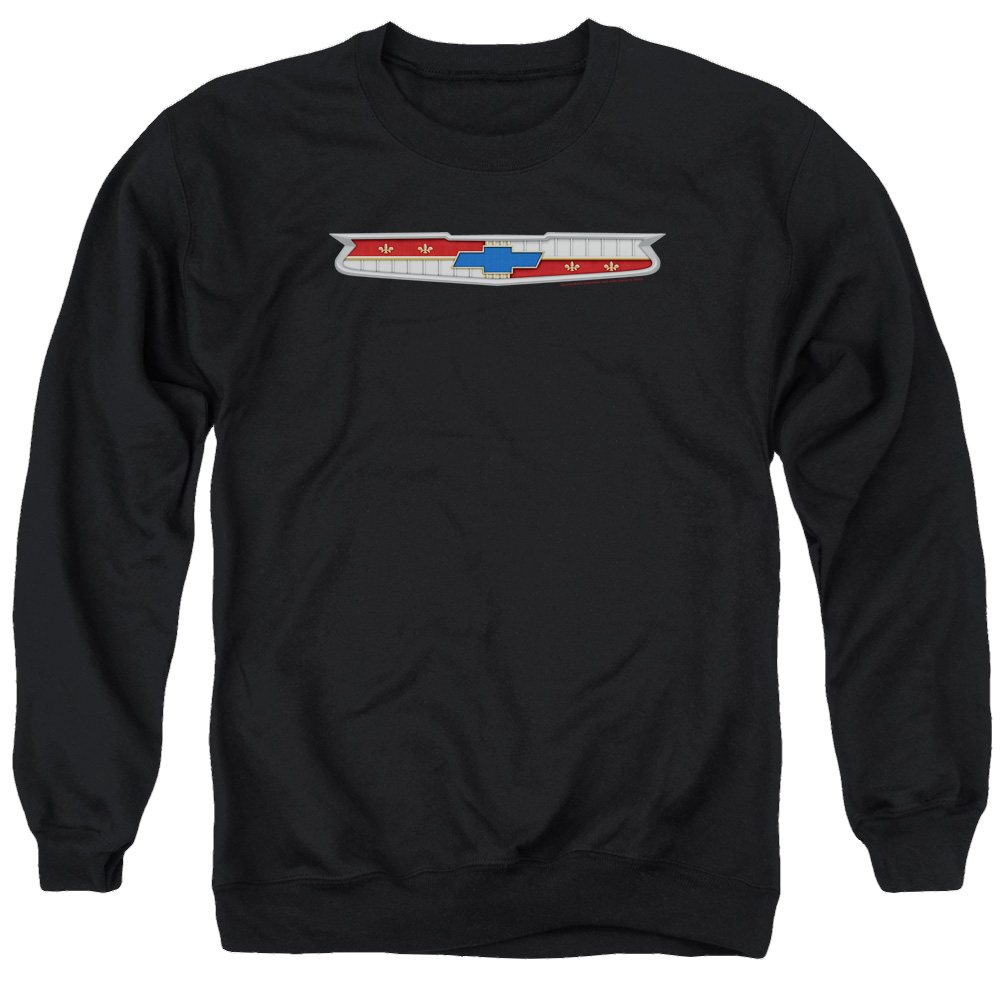 Chevrolet 56 Bel Air Emblem - Men's Crewneck Sweatshirt Men's Crewneck Sweatshirt Chevrolet