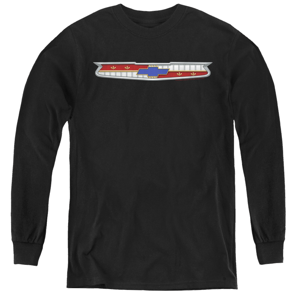 Chevrolet 56 Bel Air Emblem - Youth Long Sleeve T-Shirt Youth Long Sleeve T-Shirt Chevrolet