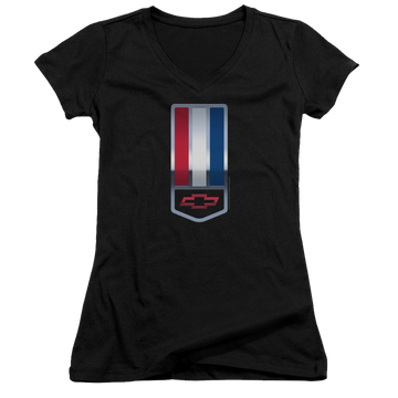 Chevrolet 1998 Camaro Nameplate - Juniors V-Neck T-Shirt Juniors V-Neck T-Shirt Chevrolet