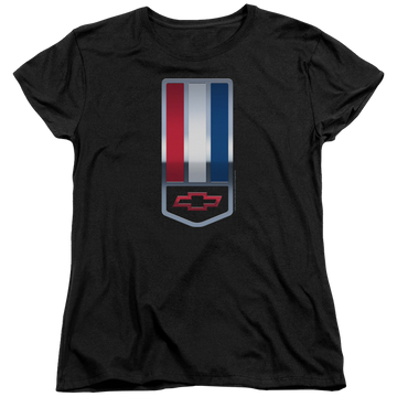 Black women's t-shirt with Chevrolet 1998 Camaro Nameplate graphic