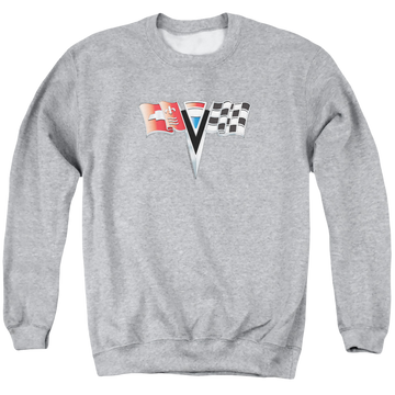 Chevrolet 2nd Gen Vette Nose Emblem - Men's Crewneck Sweatshirt Men's Crewneck Sweatshirt Chevrolet