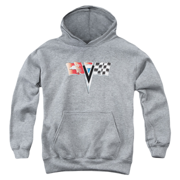 Chevrolet 2nd Gen Vette Nose Emblem - Youth Hoodie (Ages 8-12) Youth Hoodie (Ages 8-12) Chevrolet