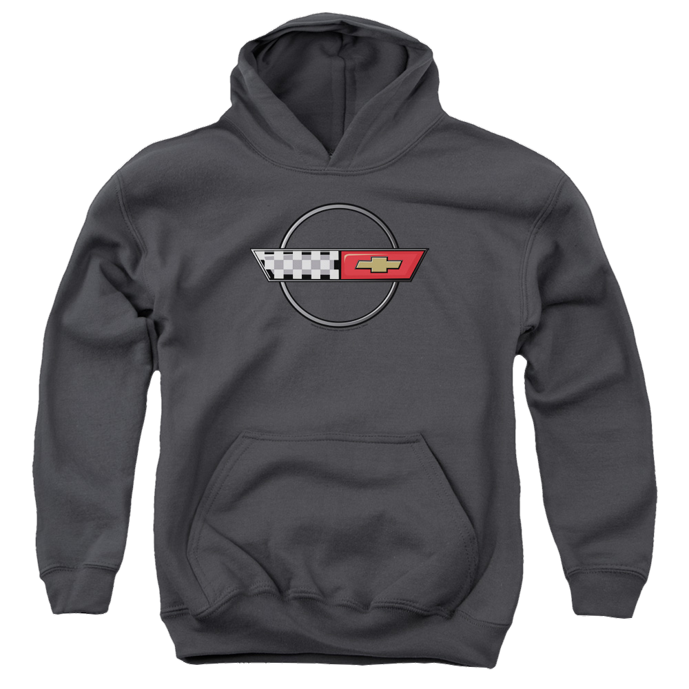Chevrolet 4th Gen Vette Logo - Youth Hoodie (Ages 8-12) Youth Hoodie (Ages 8-12) Chevrolet