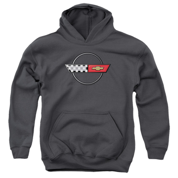 Chevrolet 4th Gen Vette Logo - Youth Hoodie (Ages 8-12) Youth Hoodie (Ages 8-12) Chevrolet