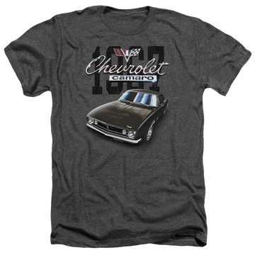 Charcoal men's heather t-shirt with Chevrolet Classic Camaro graphic