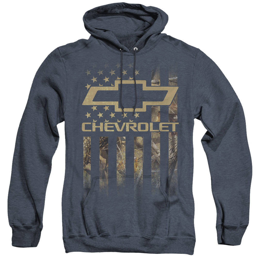 Chevrolet Camo Flag - Heather Pullover Hoodie Heather Pullover Hoodie Chevrolet