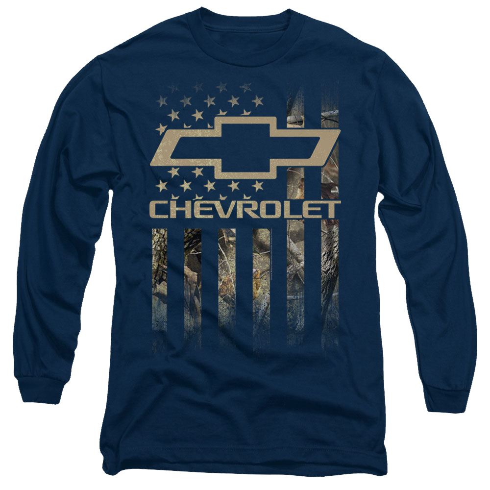 Chevrolet Camo Flag - Men's Long Sleeve T-Shirt Men's Long Sleeve T-Shirt Chevrolet