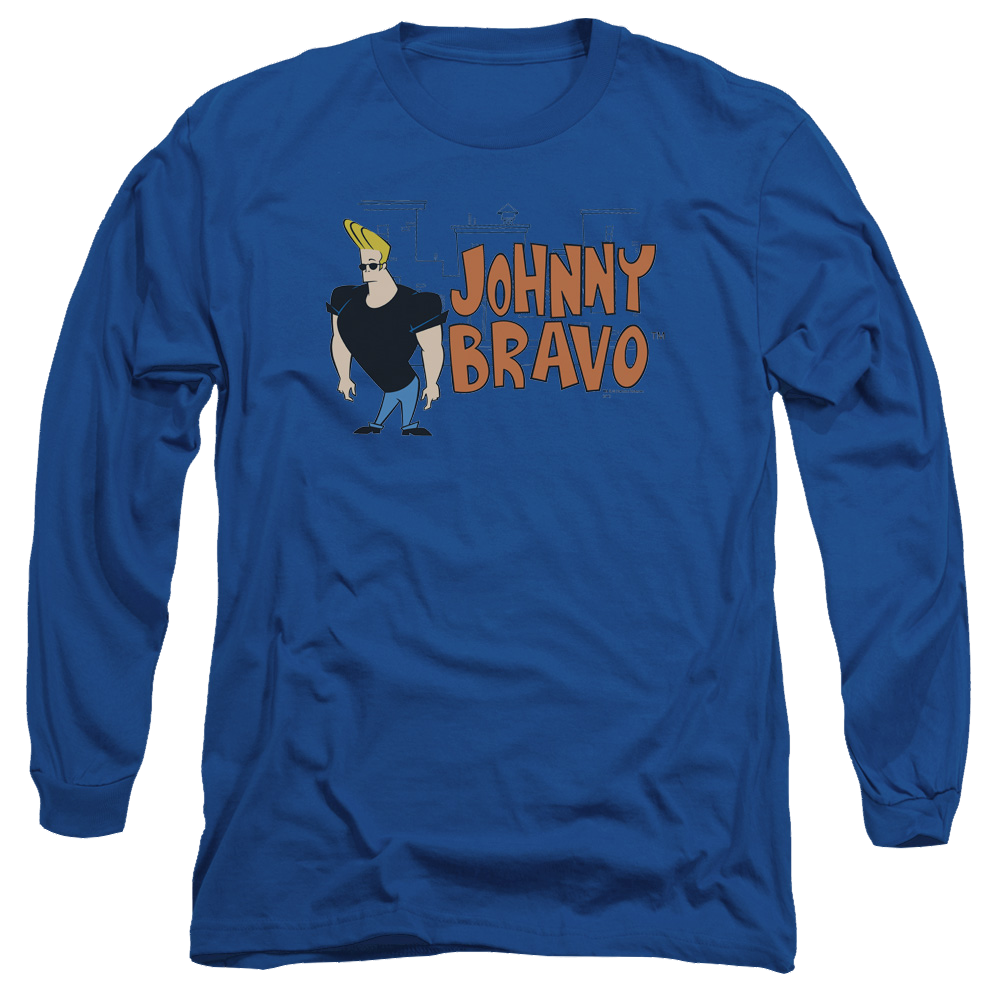 Johnny Bravo Johnny Logo Men's Long Sleeve T-Shirt Men's Long Sleeve T-Shirt Johnny Bravo