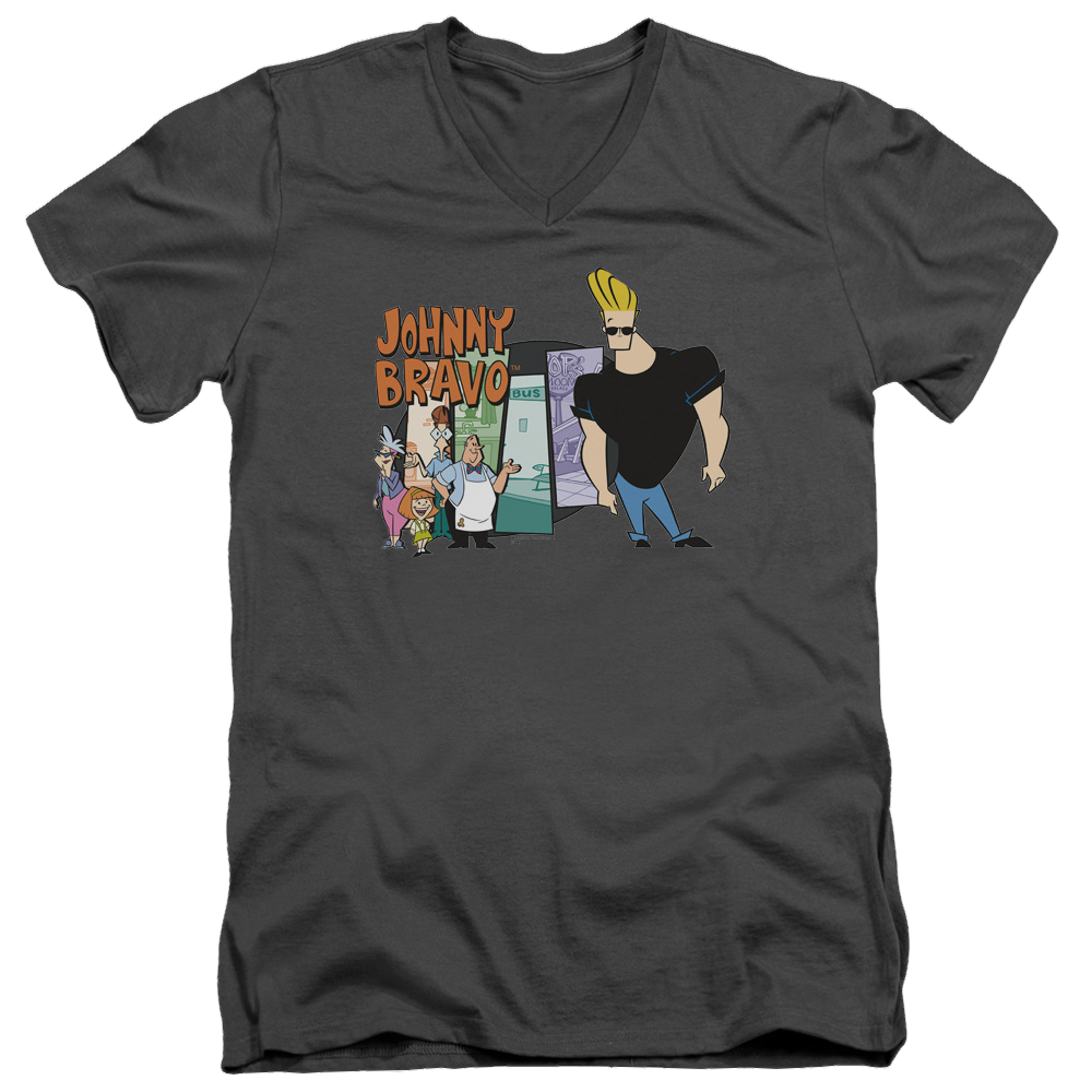 Johnny Bravo Johnny & Friends Men's V-Neck T-Shirt Men's V-Neck T-Shirt Johnny Bravo